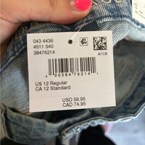 NWT American Eagle Curvy Stretch Super High Rise Jeans Size 12 - Picture 13 of 13